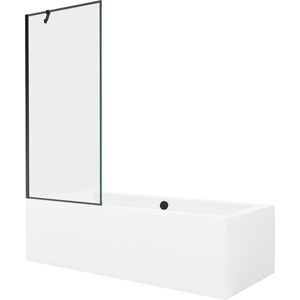 MEXEN/S - Cube obdĺžniková vaňa 180 x 80 cm s panelom + vaňová zástena 80, čierna vzor 550518080X9508007070 vyobraziť