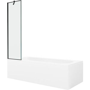 MEXEN/S - Vega obdĺžniková vaňa 180 x 80 cm s panelom + vaňová zástena 50, čierna vzor 550118080X9505007070 vyobraziť