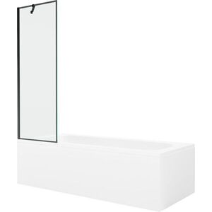 MEXEN/S - Vega obdĺžniková vaňa 180 x 80 cm s panelom + vaňová zástena 60, čierna vzor 550118080X9506007070 vyobraziť