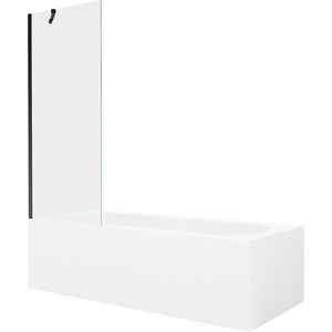 MEXEN/S - Vega obdĺžniková vaňa 180 x 80 cm s panelom + vaňová zástena 70, transparent, čierna 550118080X9507000070 vyobraziť