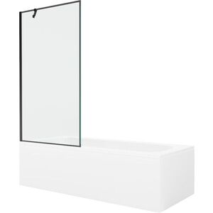 MEXEN/S - Vega obdĺžniková vaňa 180 x 80 cm s panelom + vaňová zástena 90, čierna vzor 550118080X9509007070 vyobraziť