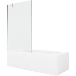 MEXEN/S - Vega obdĺžniková vaňa 180 x 80 cm s panelom + vaňová zástena 100, transparent, chróm 550118080X9510000001 vyobraziť