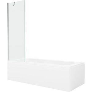 MEXEN/S - Vega obdĺžniková vaňa 180 x 80 cm s panelom + vaňová zástena 60, transparent, chróm 550118080X9506000001 vyobraziť