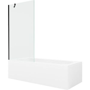 MEXEN/S - Vega obdĺžniková vaňa 180 x 80 cm s panelom + vaňová zástena 90, transparent, čierna 550118080X9509000070 vyobraziť