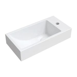 OMNIRES - CORFU M+ umývadlo na dosku/stenu, 50 x 25 cm, biela lesk CORFUBP vyobraziť