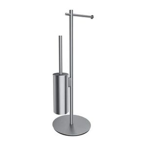 OMNIRES - MODERN PROJECT voľne stojaci držiak na toaletný papier a kefu, nikel MP60810NI vyobraziť