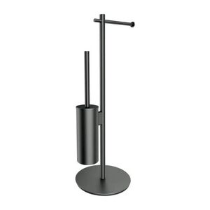 OMNIRES - MODERN PROJECT voľne stojaci držiak na toaletný papier a kefu, grafit MP60810GR vyobraziť