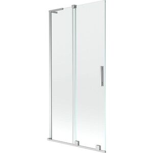 MEXEN/S - Velar L dvojkrídlová posuvná vaňová zástena 95 x 150, transparent, chróm 896-095-003-01-01 vyobraziť