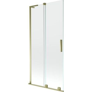 MEXEN/S - Velar L dvojkrídlová posuvná vaňová zástena 95 x 150, transparent, zlatá 896-095-003-01-50 vyobraziť