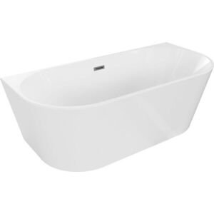 MEXEN/S - Oval vaňa voľne stojaca nástenná 160 x 80, biela, sifón a prepad grafit metal 52671608000-95 vyobraziť