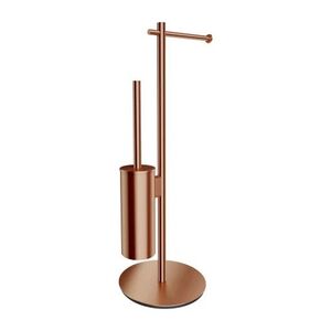 OMNIRES - MODERN PROJECT voľne stojaci držiak na toaletný papier a kefu, kefovaná meď MP60810CPB vyobraziť