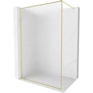 MEXEN/S - Kyoto-XF Sprchová zástena WALK-IN s rámom 60 x 202, dekor 10 mm, zlato kartáčovaná 800-060-104-55-30-X vyobraziť