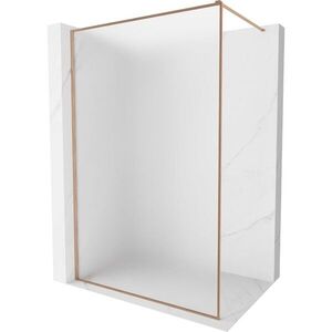 MEXEN/S - Kyoto-XF Sprchová zástena WALK-IN s rámom 60 x 202, dekor 10 mm, meď kartáčovaná 800-060-104-65-30-X vyobraziť