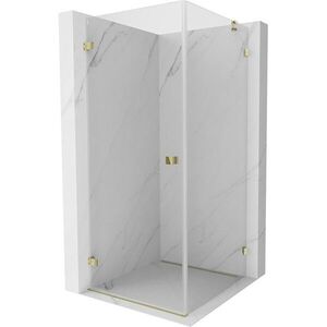 MEXEN/S - Lunar-B sprchovací kút dvere krídlové ľavá 70 x 70, transparent, zlato 832-070-070-50-00-L vyobraziť