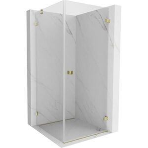 MEXEN/S - Lunar-B sprchovací kút dvere krídlové pravá 70 x 70, transparent, zlato 832-070-070-50-00-P vyobraziť