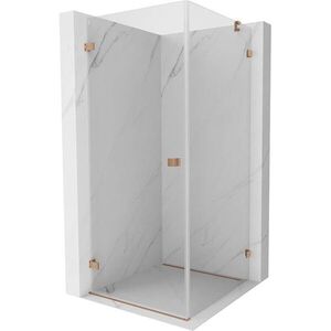MEXEN/S - Lunar-B sprchovací kút dvere krídlové ľavá 70 x 70, transparent, meď kartáčovaná 832-070-070-65-00-L vyobraziť