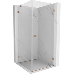 MEXEN/S - Lunar-B sprchovací kút dvere krídlové pravá 70 x 70, transparent, meď kartáčovaná 832-070-070-65-00-P vyobraziť