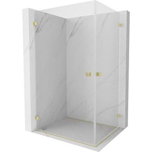 MEXEN/S - Lunar-B Duo sprchovací kút dvere krídlové 95 x 70, transparent, zlato kartáčovaná 832-095L-070P-55-00 vyobraziť