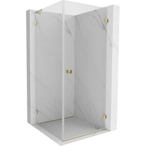 MEXEN/S - Lunar-B L sprchový kút dvere krídlové pravá 70 x 70, transparent, zlato 832L-070-070-50-00-P vyobraziť