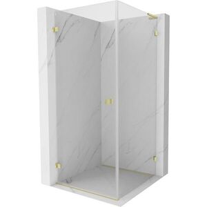 MEXEN/S - Lunar-B L sprchový kút dvere krídlové ľavá 70 x 70, transparent, zlato kartáčovaná 832L-070-070-55-00-L vyobraziť
