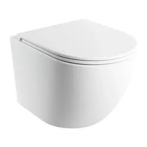 OMNIRES - Závesné WC OTTAWA SILENT POWER™ so sedadlom soft-close, 49 x 37 cm, matná biela OTTAWASPMWBM vyobraziť