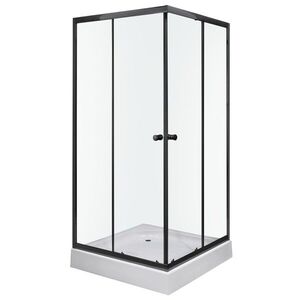 KERRA - Kabína sprchová Olga SQ 90 ČIERNA (s vaničkou) 5907548113412 vyobraziť
