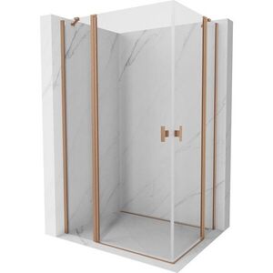 MEXEN/S - Mist Duo sprchovací kút dvere krídlové 105 x 95, transparent, meď kartáčovaná 8A4-105-095-65-00 vyobraziť
