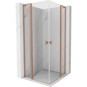 MEXEN/S - Mist L Duo sprchový kút dvere krídlové 95 x 95, transparent, meď kartáčovaná 8A4L-095-095-65-00 vyobraziť