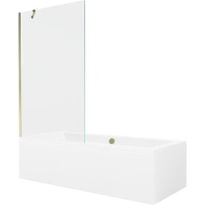 MEXEN/S - Cube obdĺžniková vaňa 180 x 80 cm s panelom + vaňová zástena 100, transparent, zlatá 550518080X9510000050 vyobraziť