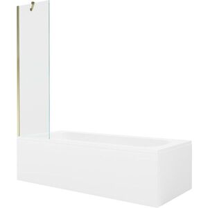 MEXEN/S - Vega obdĺžniková vaňa 180 x 80 cm s panelom + vaňová zástena 50, transparent, zlatá 550118080X9505000050 vyobraziť