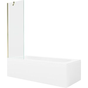 MEXEN/S - Vega obdĺžniková vaňa 180 x 80 cm s panelom + vaňová zástena 60, transparent, zlatá 550118080X9506000050 vyobraziť