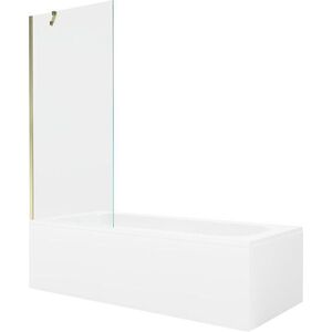 MEXEN/S - Vega obdĺžniková vaňa 180 x 80 cm s panelom + vaňová zástena 80, transparent, zlatá 550118080X9508000050 vyobraziť