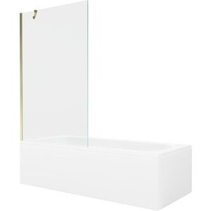 MEXEN/S - Vega obdĺžniková vaňa 180 x 80 cm s panelom + vaňová zástena 100, transparent, zlatá 550118080X9510000050 vyobraziť