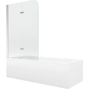 MEXEN/S - Vega obdĺžniková vaňa 180 x 80 cm s panelom + vaňová zástena 80, transparent, chróm 550118080X9008020100 vyobraziť