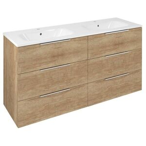 SAPHO - CIRASA umývadlová skrinka 139, 6x75x46cm, 3x zásuvka, dub alabama CR141-2222-31 vyobraziť
