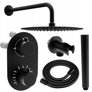 MEXEN/S - Kai DR70 podomietkový sprchový SET + slim sprcha 30, čierny 77602DR7030-70 vyobraziť