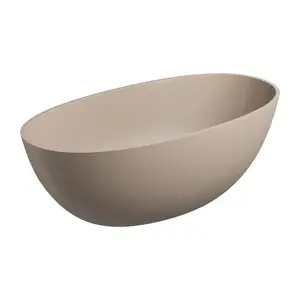 OMNIRES - SHELL M+ Voľne stojaca vaňa, 148 x 75 cm, béžová mat SHELL148WWDB vyobraziť