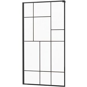 MEXEN - KIOTO walk-in 120x200 cm 8mm čierne vzor-2 samostatné sklo 800-120-000-00-78 vyobraziť
