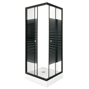 KERRA - Sprchovací kút Pico Black STR 80 s vaničkou 5907548116109 vyobraziť
