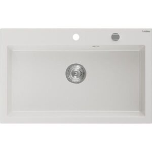 MEXEN - Elix granitový drez 1-miska 800 x 500 mm, biela, sifón chróm 6527801005-20 vyobraziť