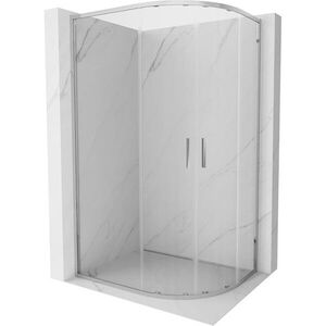 MEXEN/S - Exo štvrťkruhový asymetrický posuvný sprchovací kút 120 x 90, transparent, chróm 8132-120-090-01-00 vyobraziť