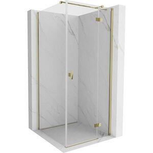 MEXEN/S - Mist HT sprchovací kút dvere krídlové pravá 95 x 95, transparent, zlato 8A5T-095-095-50-00-P vyobraziť