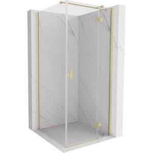 MEXEN/S - Mist HT sprchovací kút dvere krídlové pravá 95 x 95, transparent, zlato kartáčovaná 8A5T-095-095-55-00-P vyobraziť