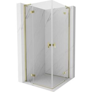 MEXEN/S - Mist-H L Duo sprchový kút dvere krídlové 95 x 95, transparent, zlato 8A5L-095L-095P-50-00 vyobraziť
