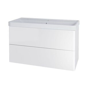Mereo Siena, kúpeľňová skrinka s keramickým umývadlom 101 cm, biela lesk CN4121 vyobraziť