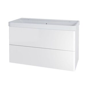 Mereo Siena, kúpeľňová skrinka s keramickým umývadlom 101 cm, biela lesk CN4122 vyobraziť