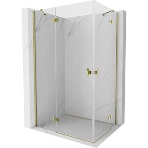 MEXEN/S - Mist H Duo sprchovací kút dvere krídlové 105 x 80, transparent, zlato 8A5-105L-080P-50-00 vyobraziť