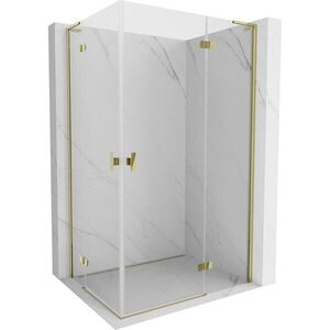 MEXEN/S - Mist-H L Duo sprchovací kút dvere krídlové 105 x 110, transparent, zlato 8A5L-105L-110P-50-00 vyobraziť