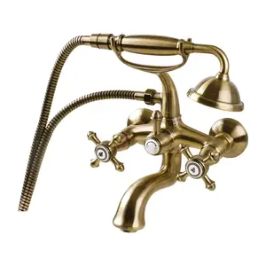 OMNIRES - RETRO vaňová batéria so sprchovacím setom, kartáčovaný antický bronz RE7231BR vyobraziť