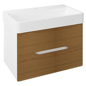 SAPHO - MEDIENA umývadlová skrinka 76x51x48, 5cm, biela matná/dub natural MD082 vyobraziť